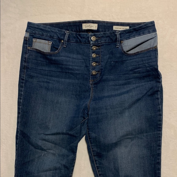 Jessica Simpson adored high rise Ankle Jeans raw hem size 33 - Picture 2 of 9